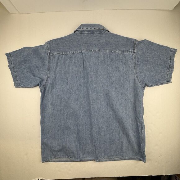 Looney Tunes Classic Shirt Short Sleeve Denim Button Up Warner Brothers Small - Picture 6 of 6